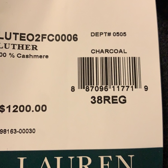 Ralph Lauren Overcoat 100% Cashmere size 38 reg - Picture 6 of 6